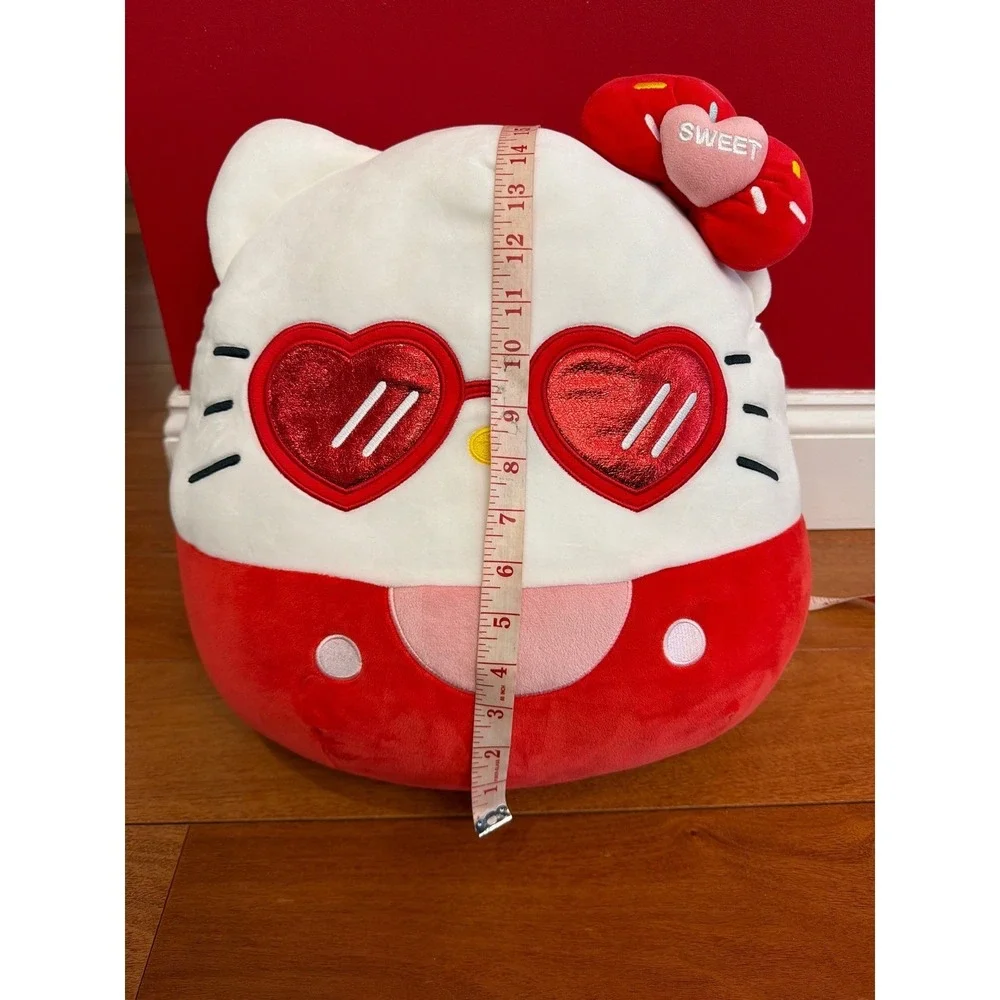 Squishmallows Hello Kitty Plush Unisex‎ Red Heart Sunglasses Sweet Bow